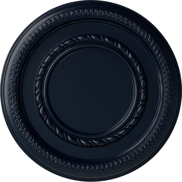 Ekena Millwork Federal Roped Small Ceiling Medallion (Fits Canopies up to 6"), 12 5/8"OD x 1 1/8"P, Midnight Dream CM12FEMDF - main